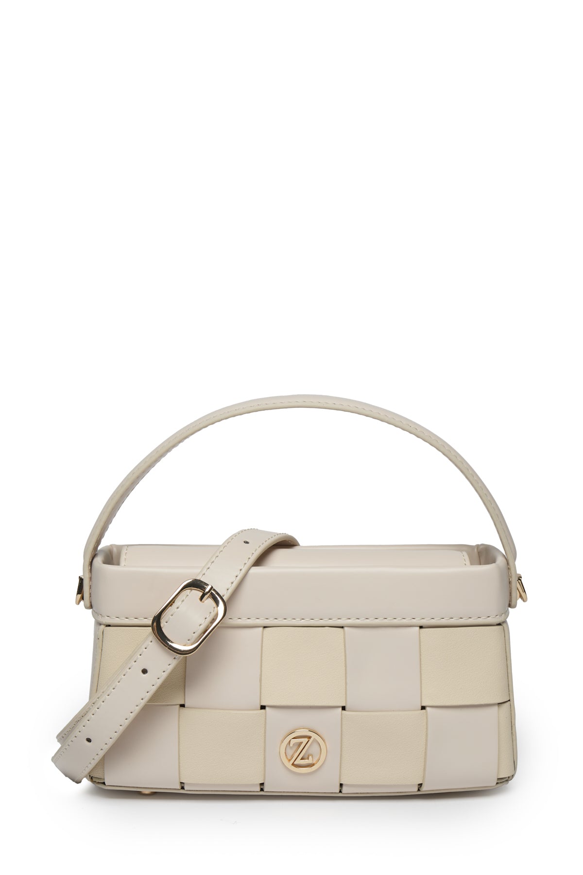 Örgü Desenli Kapitone A.bej Çanta 0050