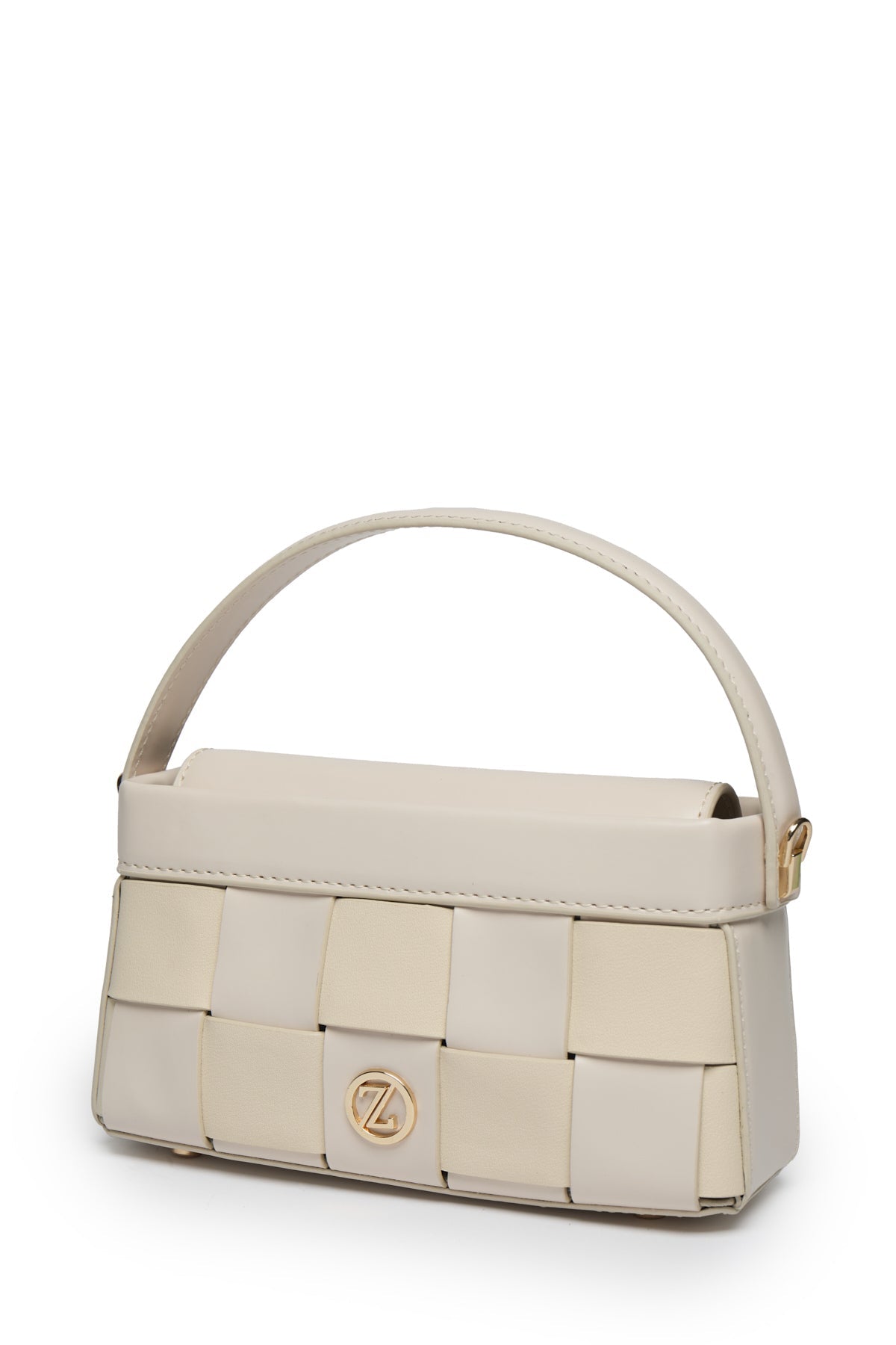 Örgü Desenli Kapitone A.bej Çanta 0050