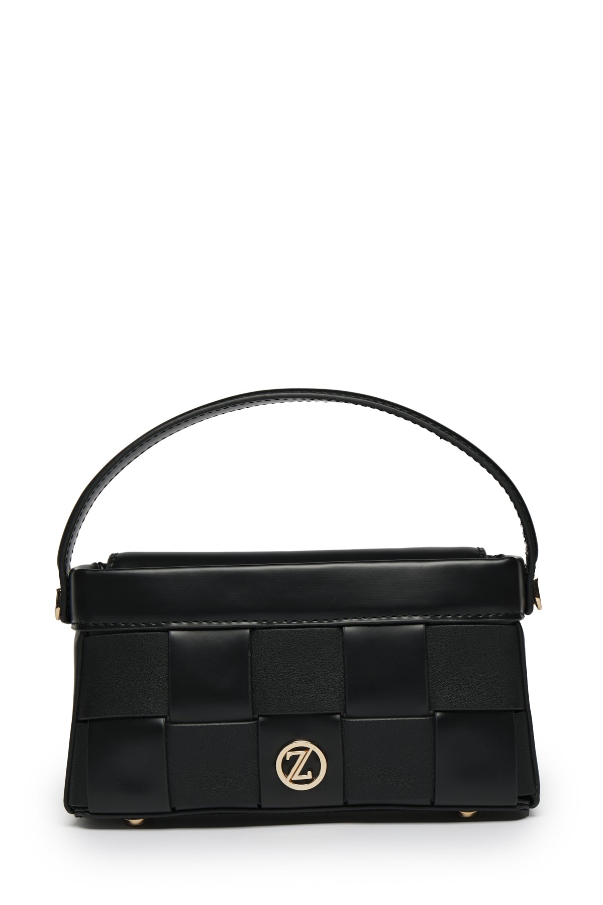 Örgü Desenli Kapitone Siyah Çanta 0050