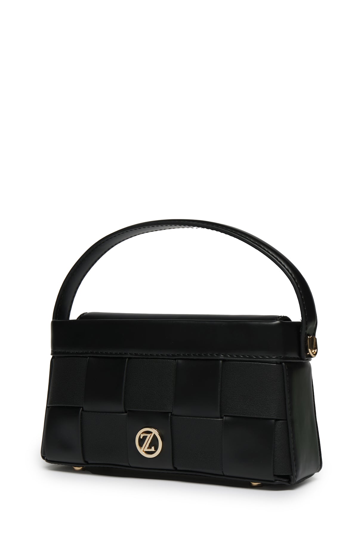 Örgü Desenli Kapitone Siyah Çanta 0050