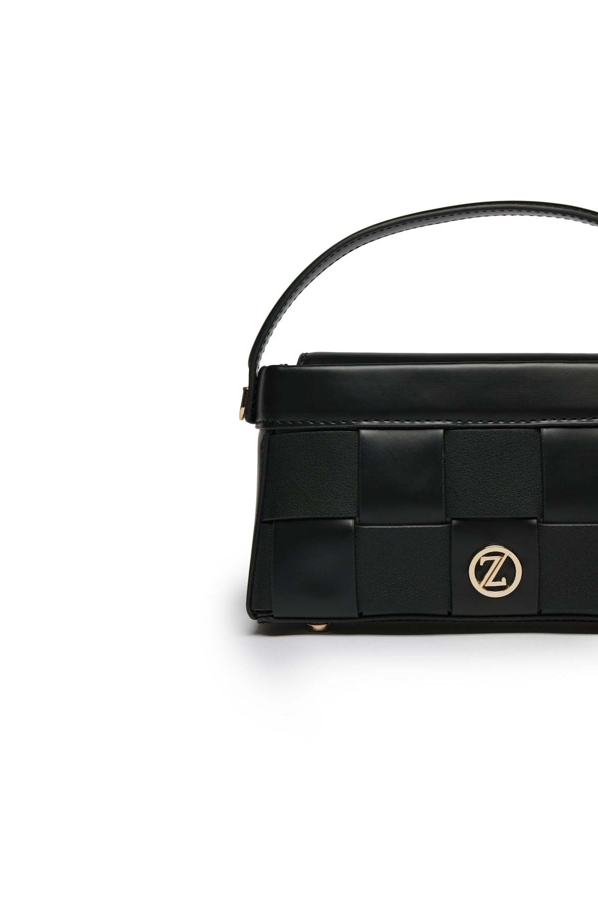 Örgü Desenli Kapitone Siyah Çanta 0050