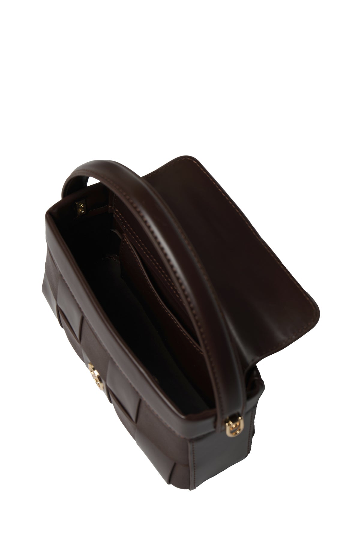 Örgü Desenli Kapitone Acı Kahve Çanta 0050