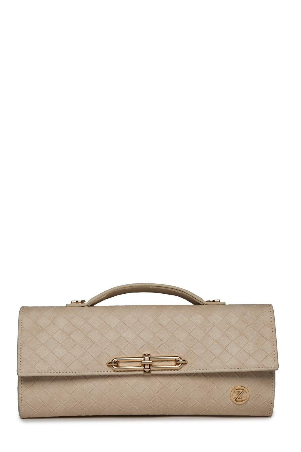 Desenli El Sı Bej Çanta 0054