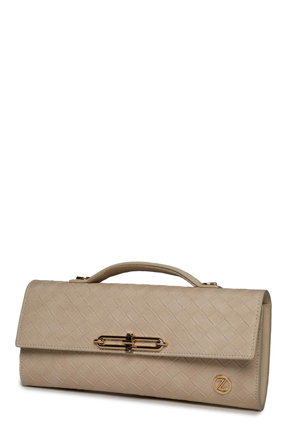 Desenli El Sı Bej Çanta 0054