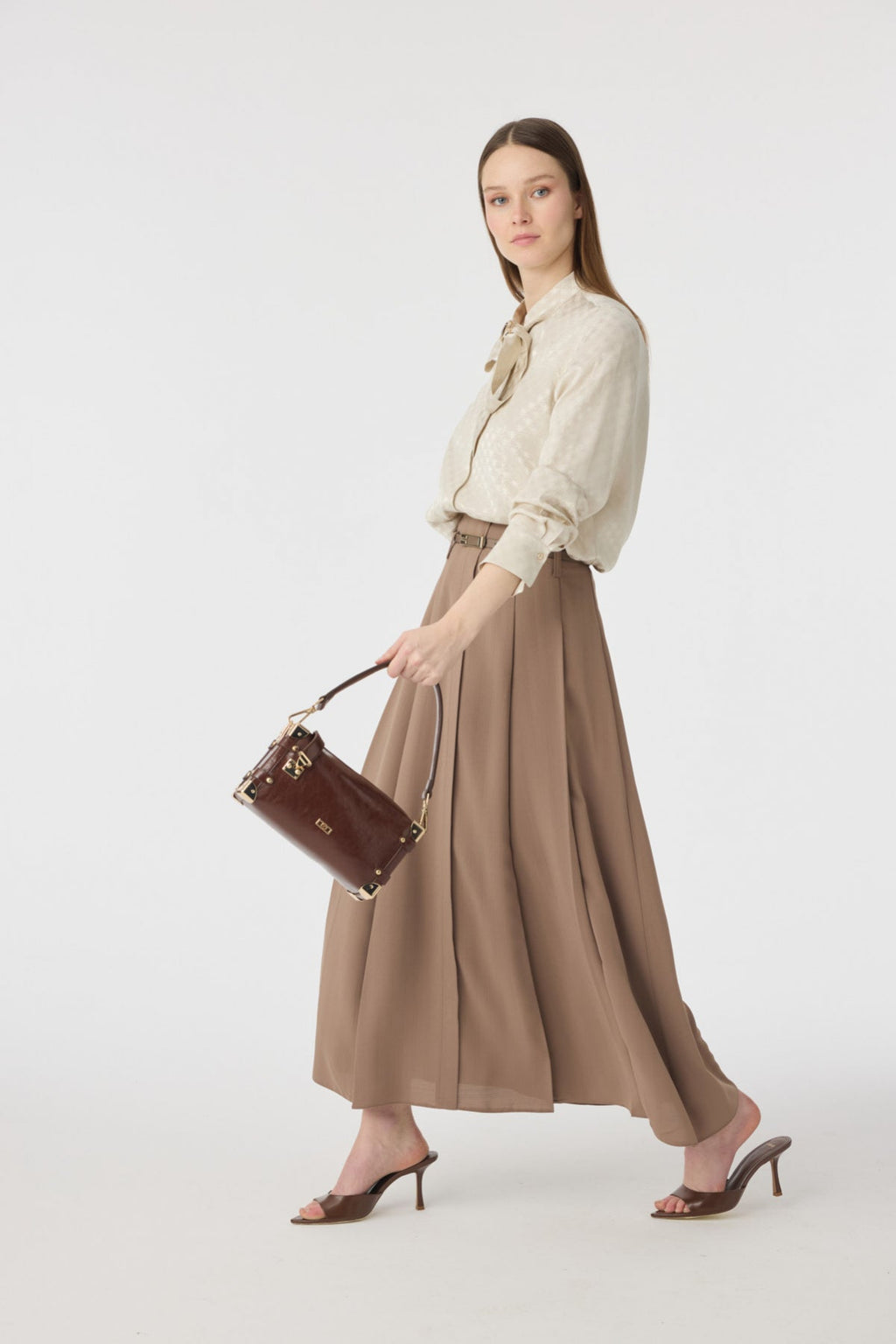 ETK-0212 LİYA ETEK 38-44 Mocha Etek 0212