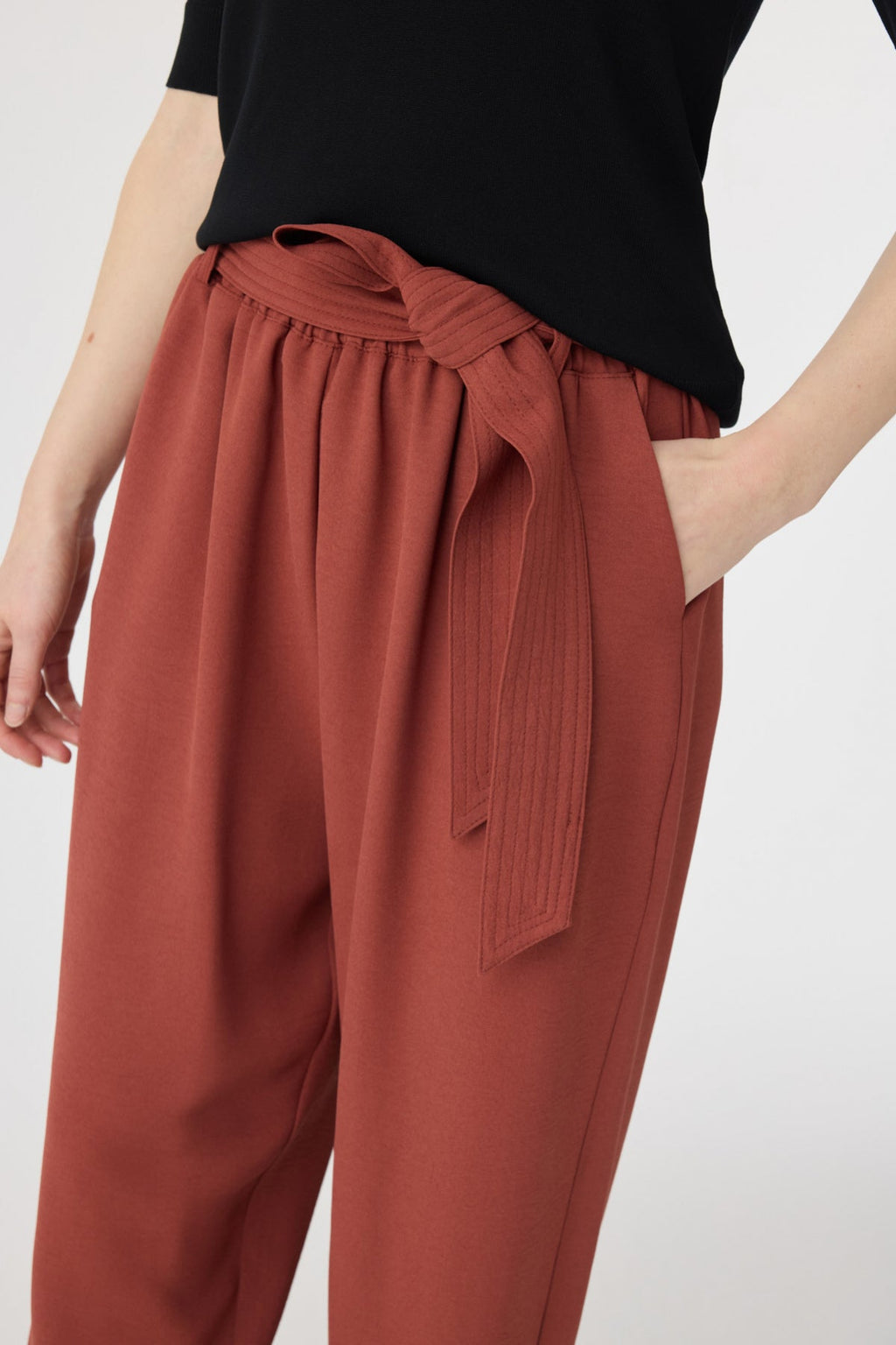 P-0268 SOLENİ PANTOLON 38-42 Kiremit Pantolon 0268