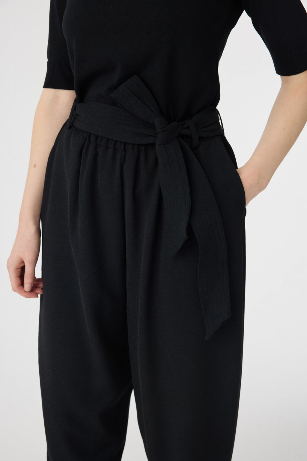P-0268 SOLENİ PANTOLON 38-42 Siyah Pantolon 0268