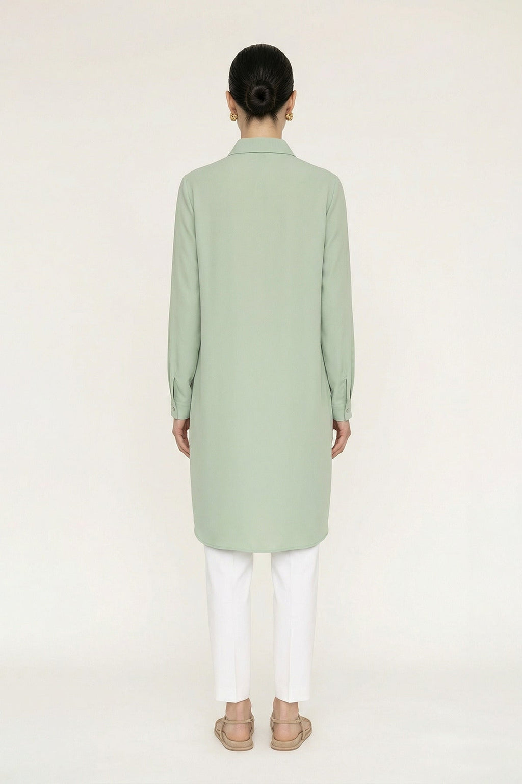T-0767 SHON TUNİK 38-52 Mint Tunik 0767