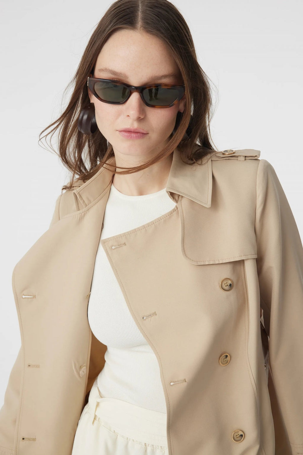 12528 LESNA TRENÇ 38- Bej Trençkot 12528