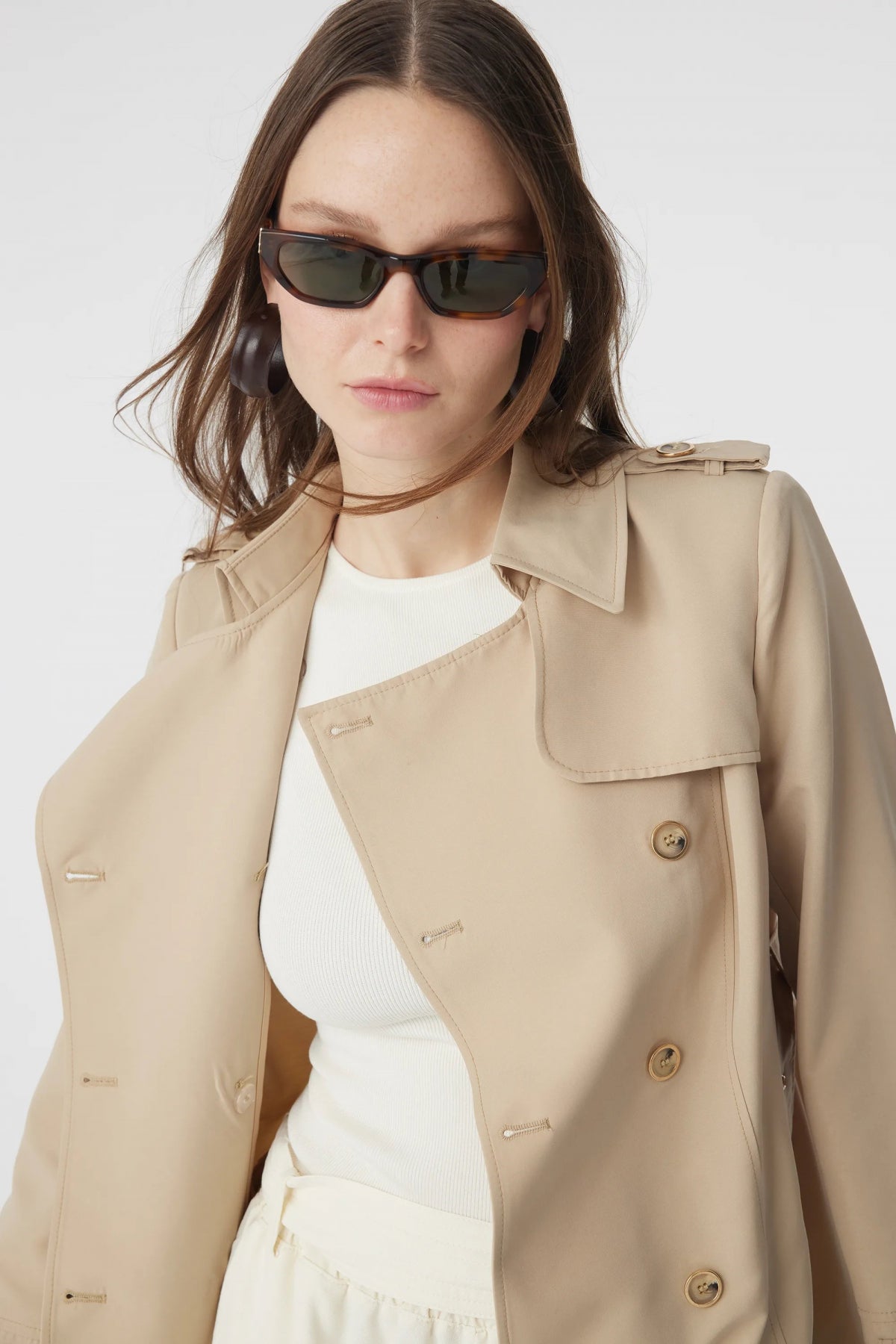 12528 LESNA TRENÇ 38- Bej Trençkot 12528