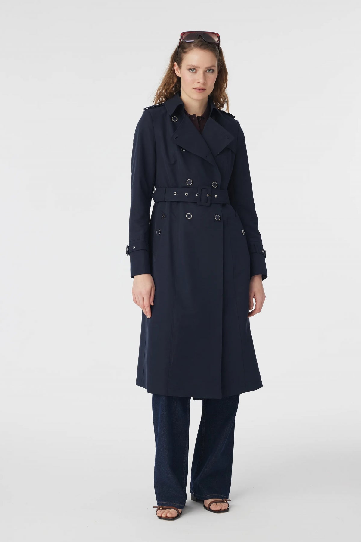 12528 LESNA TRENÇ 38- Lacivert Trençkot 12528