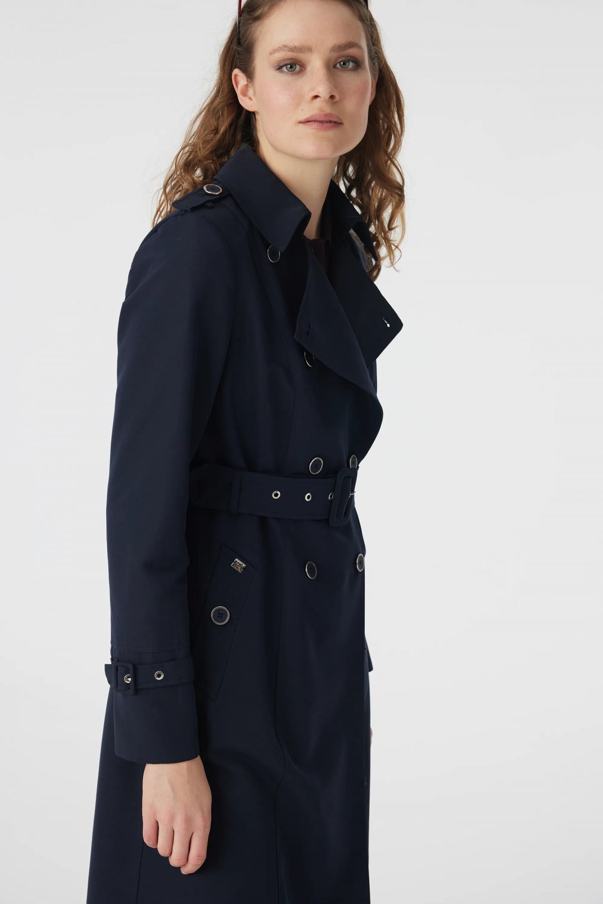 12528 LESNA TRENÇ 38- Lacivert Trençkot 12528