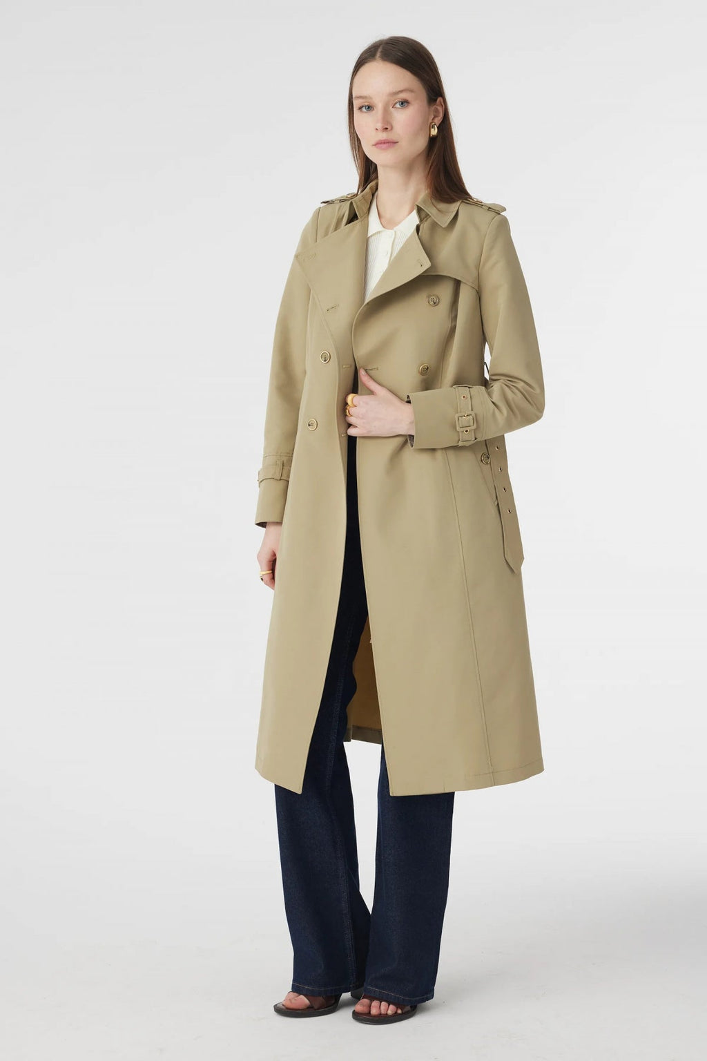 12528 LESNA TRENÇ 38- Yeşil Trençkot 12528