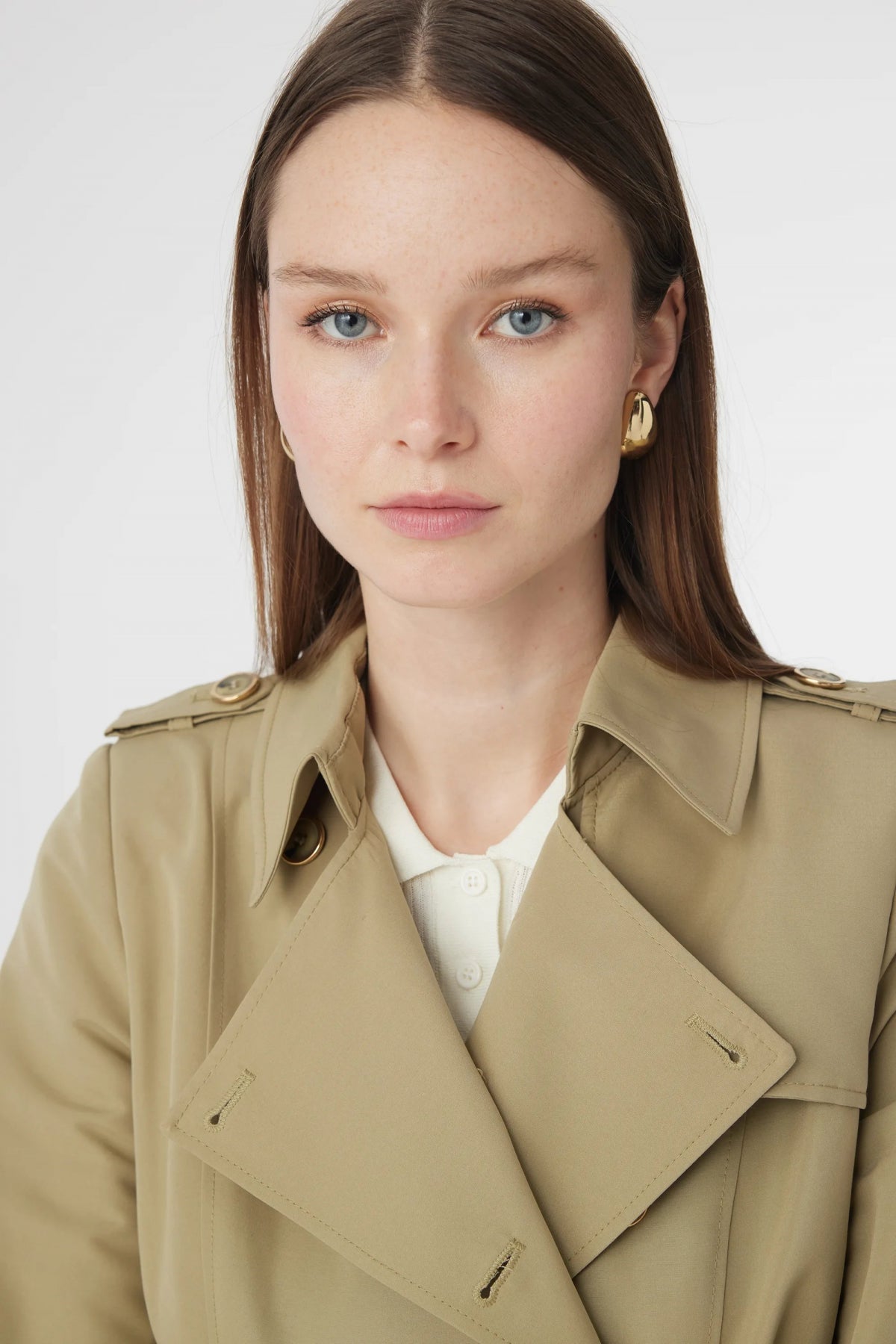 12528 LESNA TRENÇ 38- Yeşil Trençkot 12528