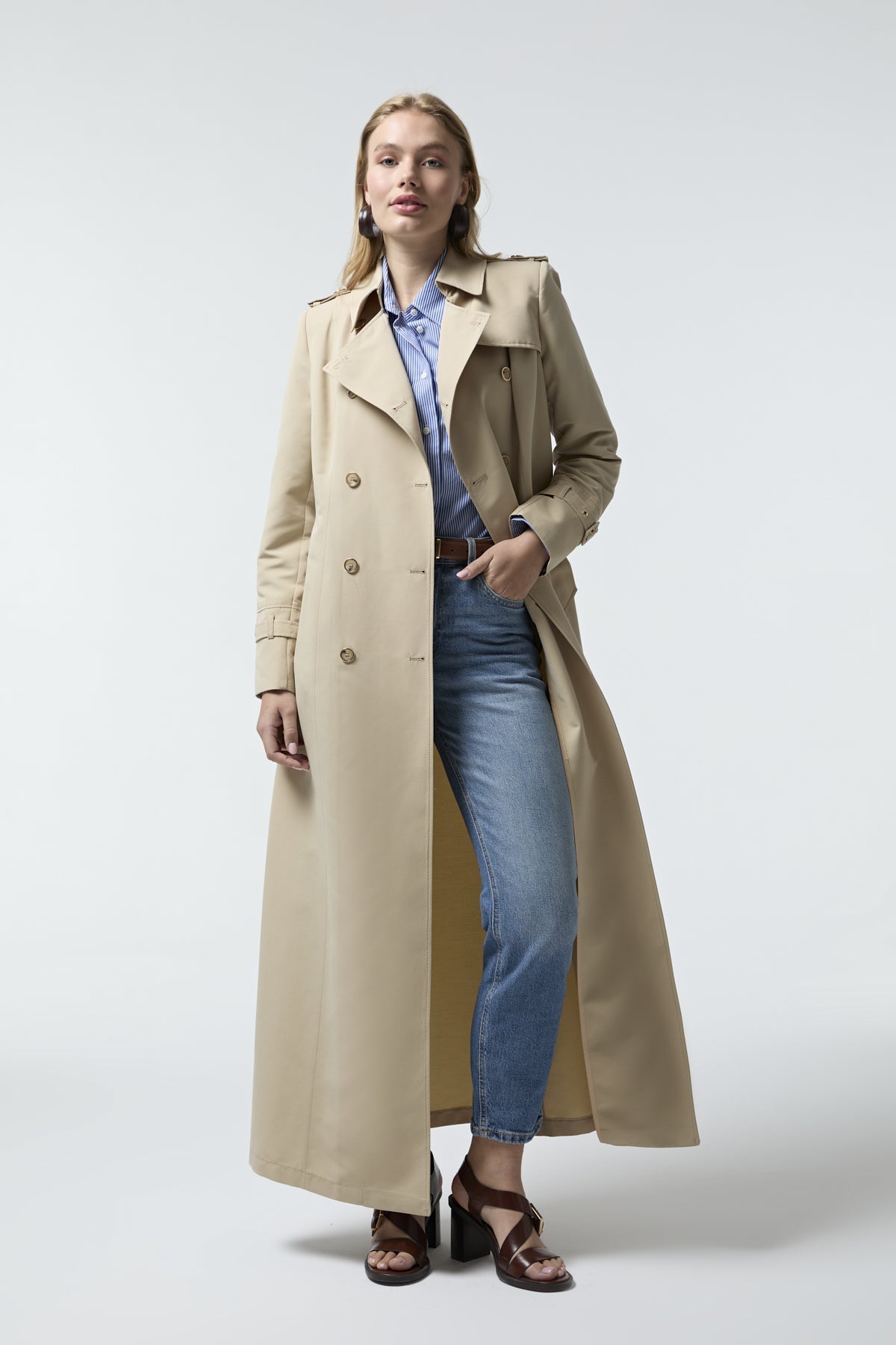 12528 LESNA TRENÇ 40- Bej Trençkot 12528