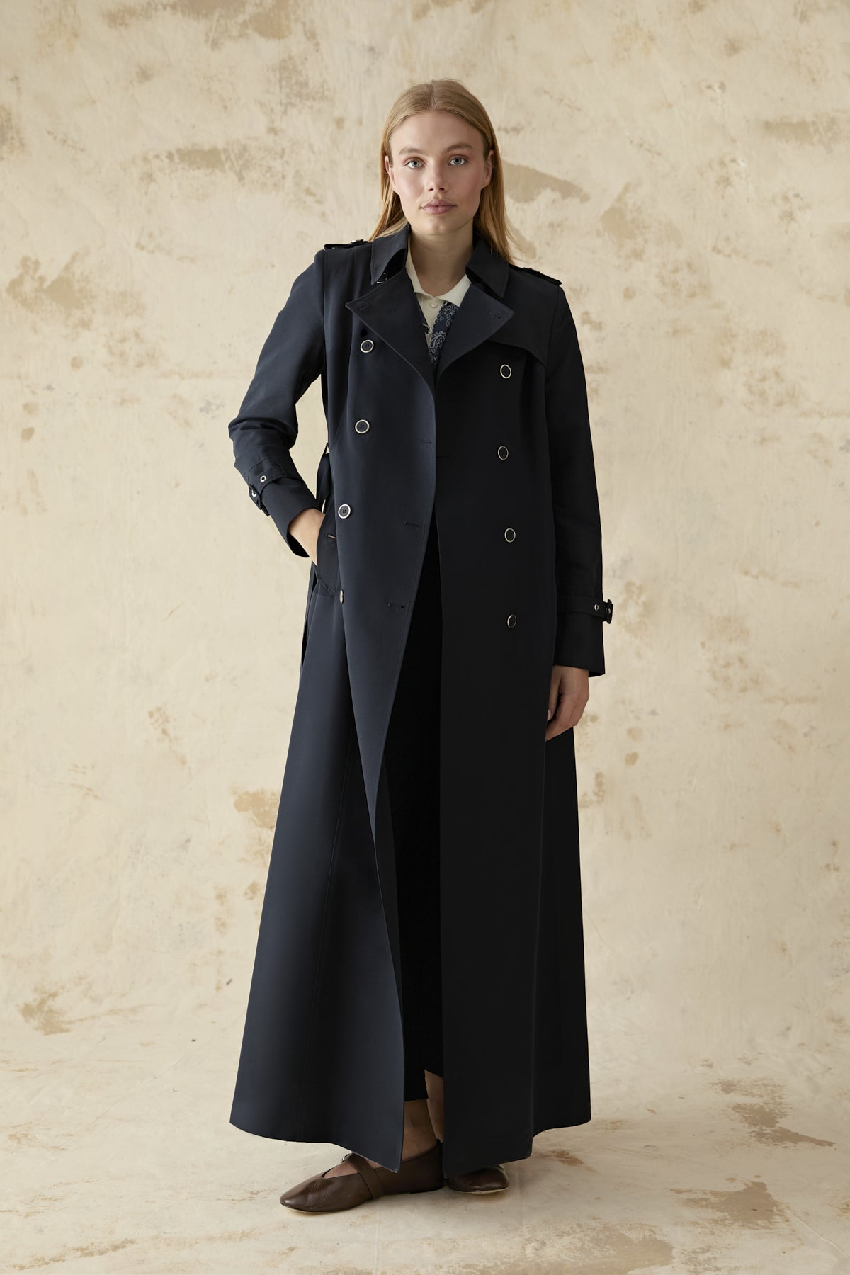 12528 LESNA TRENÇ 40- Lacivert Trençkot 12528