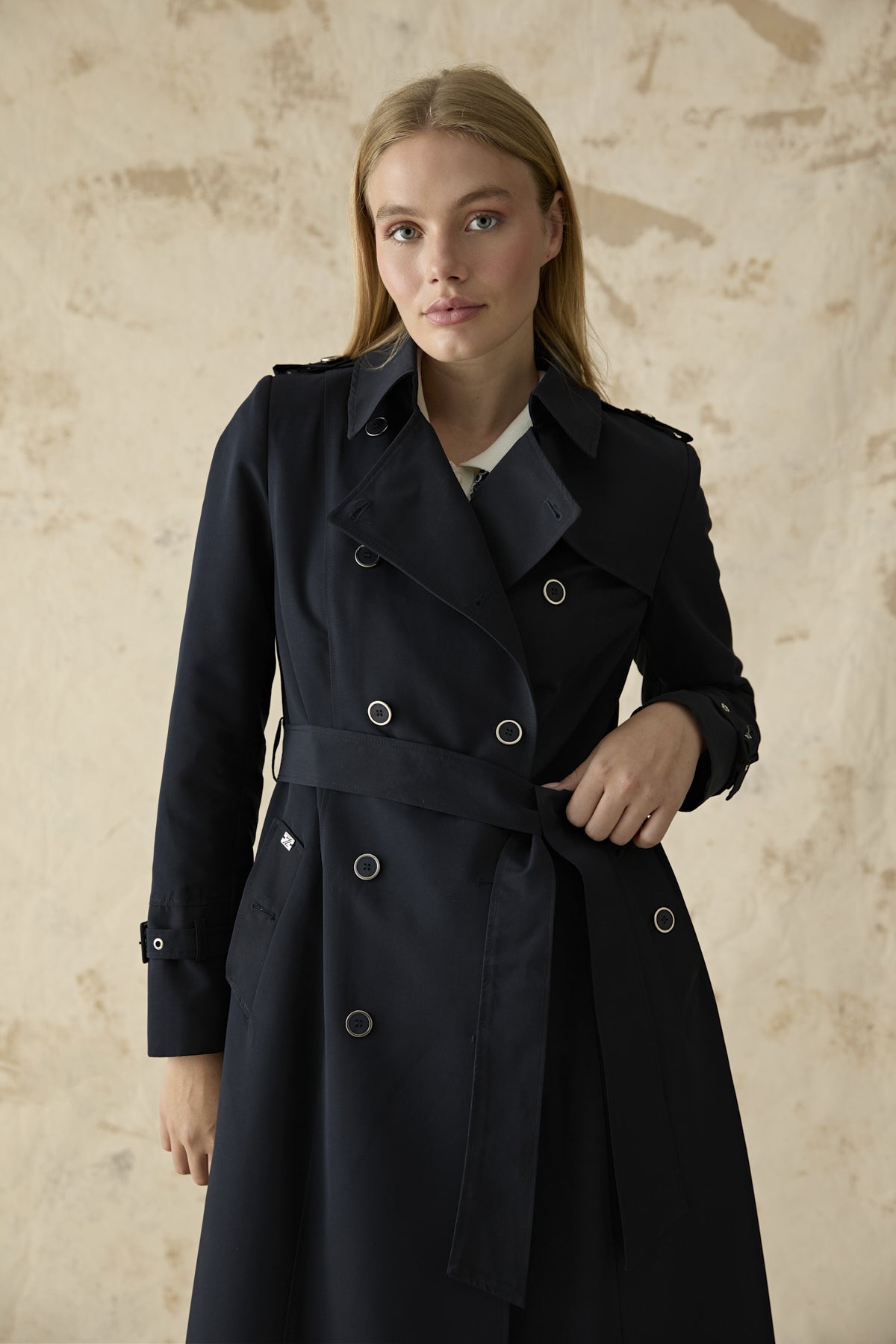 12528 LESNA TRENÇ 40- Lacivert Trençkot 12528