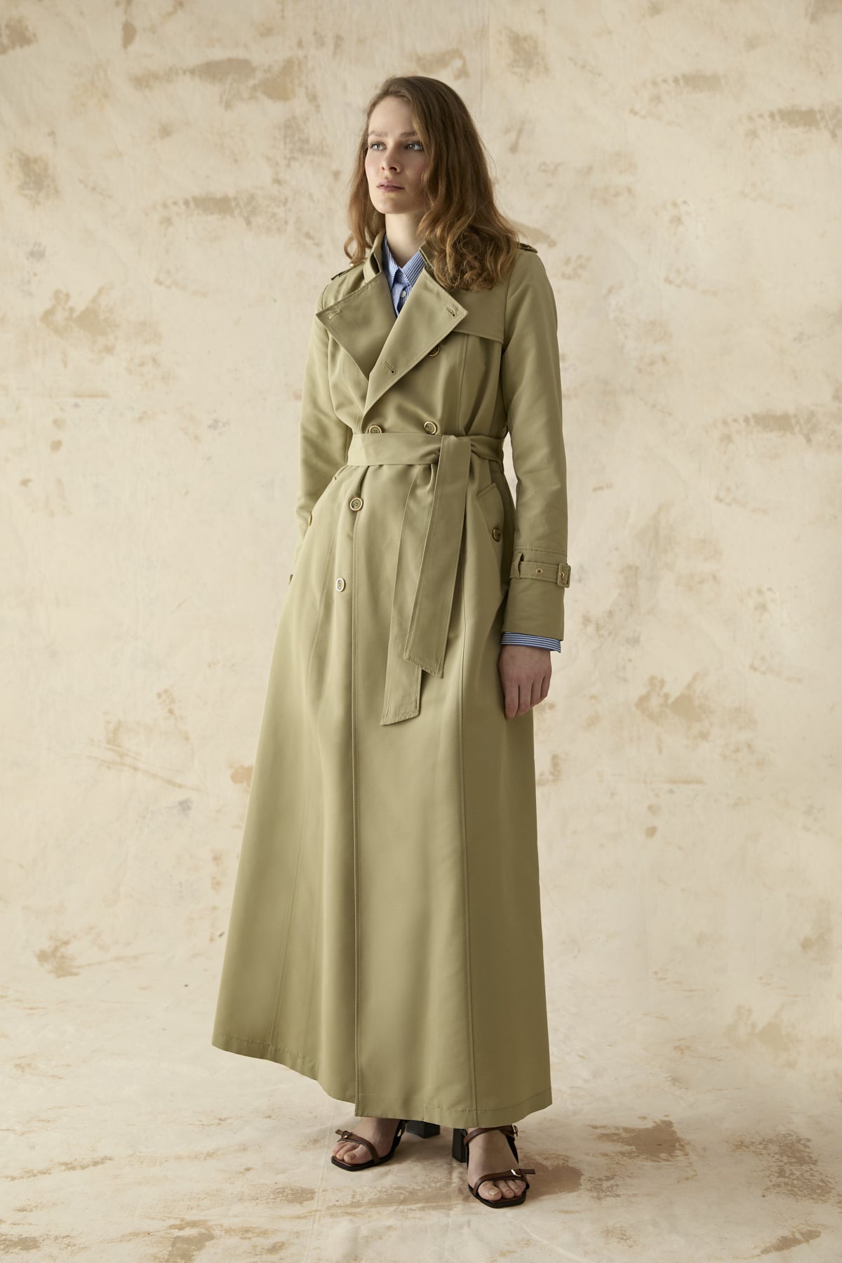 12528 LESNA TRENÇ 40- Yeşil Trençkot 12528