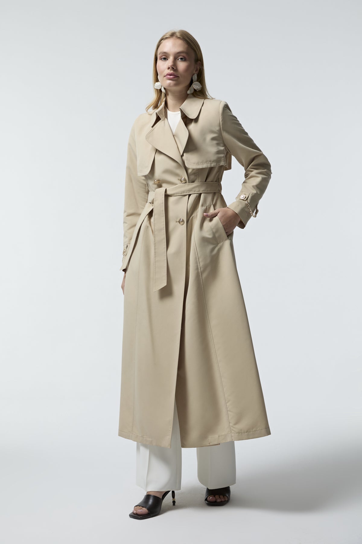 13560 LESNA TRENÇ 38- Bej Trençkot 13560