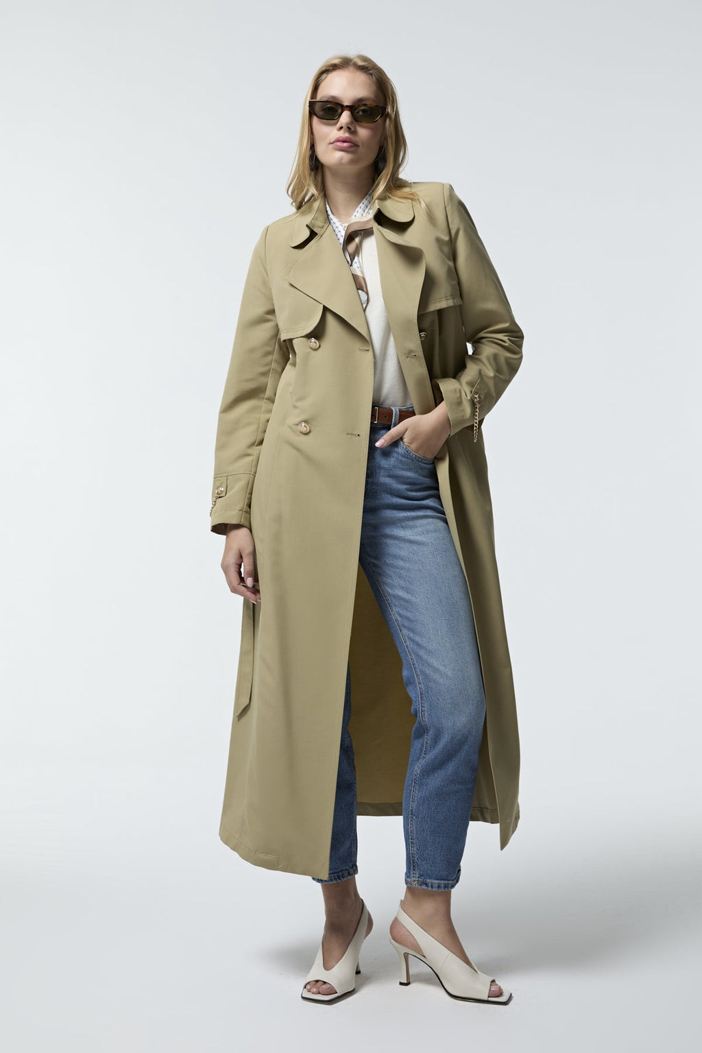 13560 LESNA TRENÇ 38- Yeşil Trençkot 13560