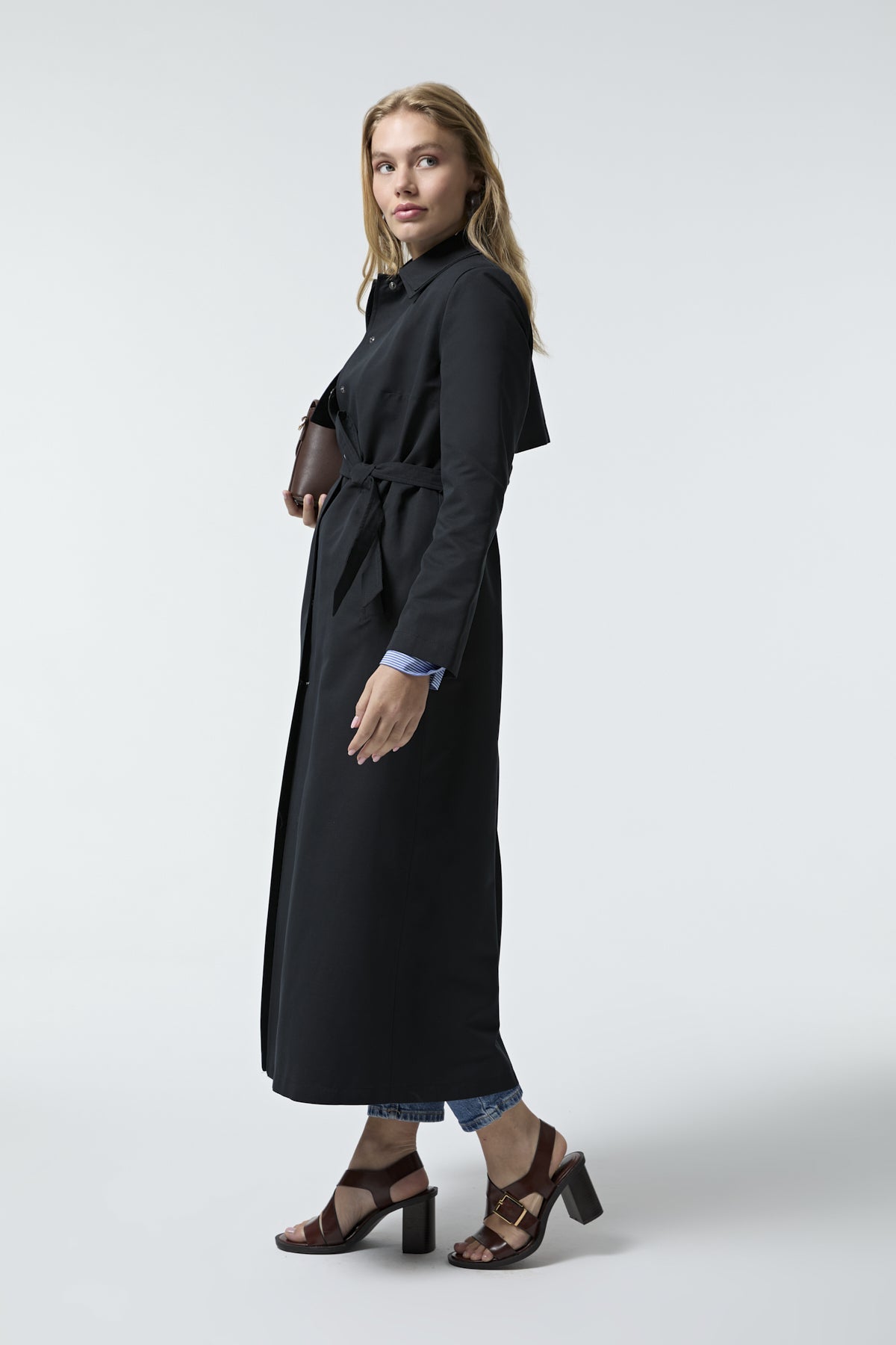 140 LESNA TRENÇ 38- Siyah Trençkot 14046