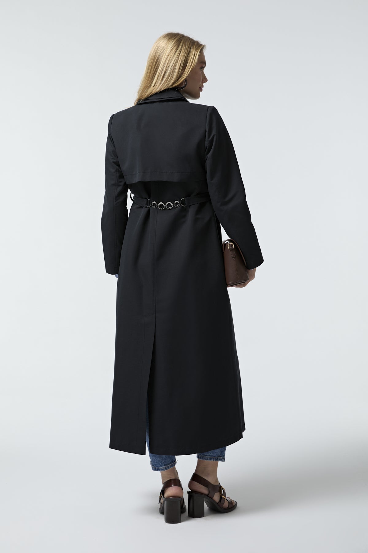 140 LESNA TRENÇ 38- Siyah Trençkot 14046