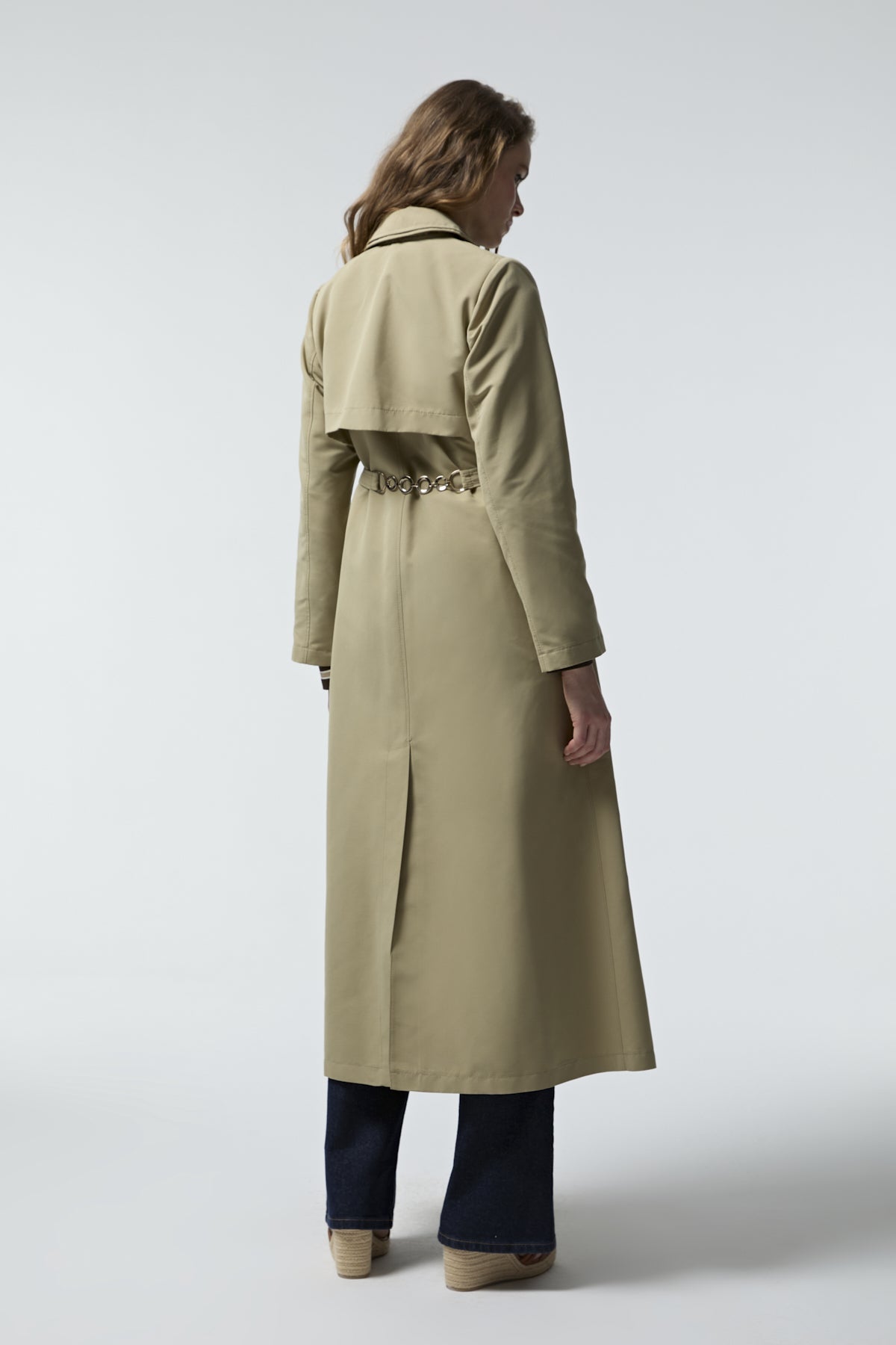 140 LESNA TRENÇ 38- Yeşil Trençkot 14046