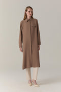 T-1428 LİYA TUNİK 44-52 Mocha Tunik 1428