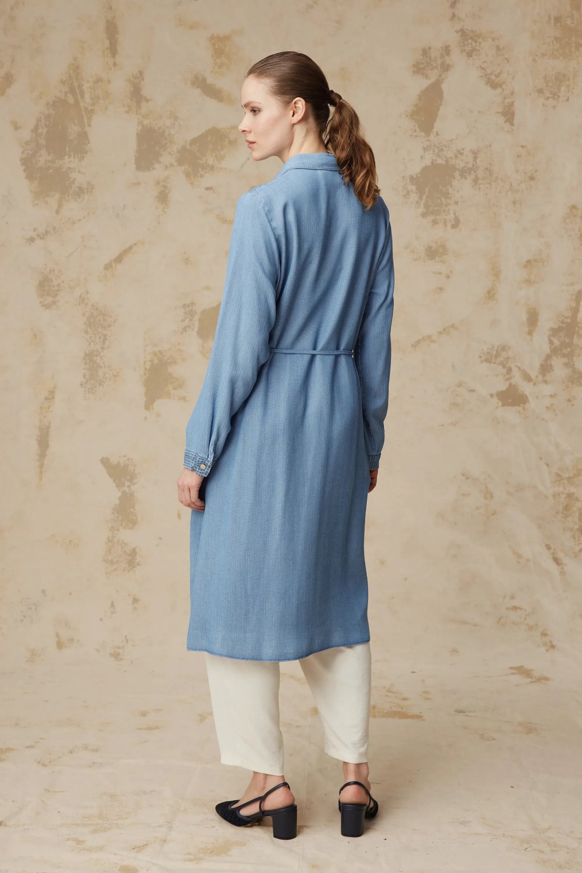 T-1627 NOA TUNİK 44-52 Mavi Tunik 1627