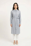 T-1628 SAREL TUNİK 42-50 Gri/mavi Tunik 1628