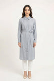 T-1628 SAREL TUNİK 42-50 Gri/mavi Tunik 1628