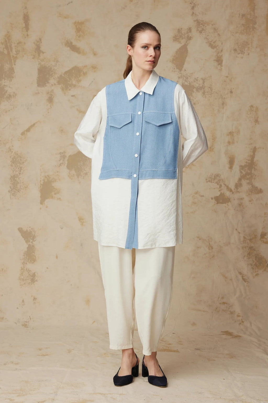 T-1644 NOA TUNİK 38-42 Mavi Tunik 1644