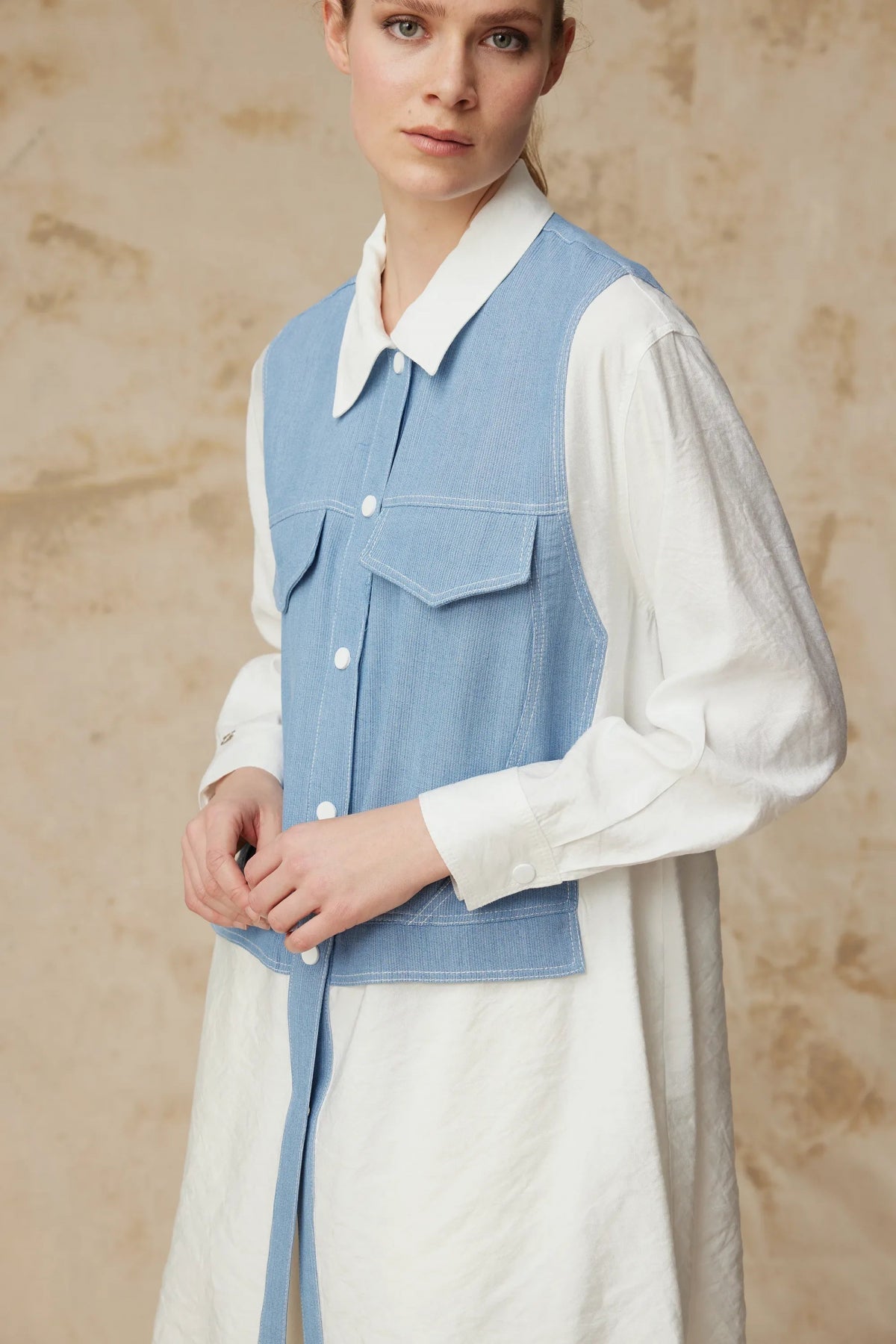 T-1644 NOA TUNİK 38-42 Mavi Tunik 1644