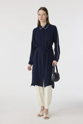 T-1646 TRAPHY TUNİK 38-46 Lacivert Tunik 1646