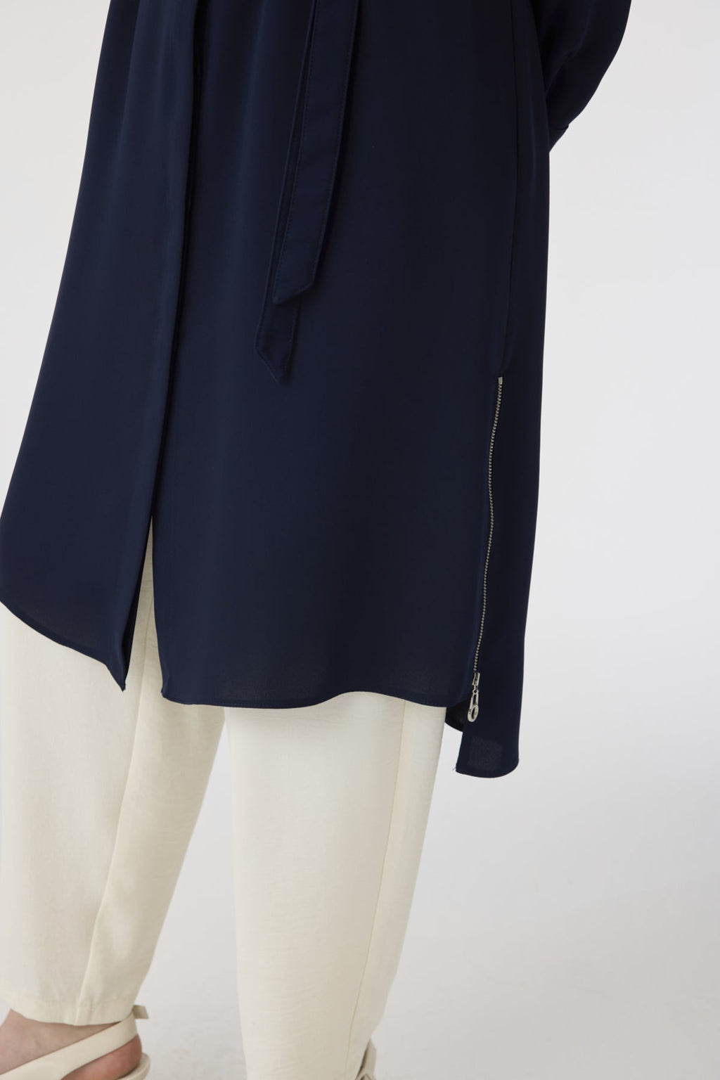 T-1646 TRAPHY TUNİK 38-46 Lacivert Tunik 1646
