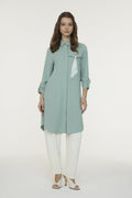 T-1654 LİYA TUNİK 38-46 Mint Tunik 1654