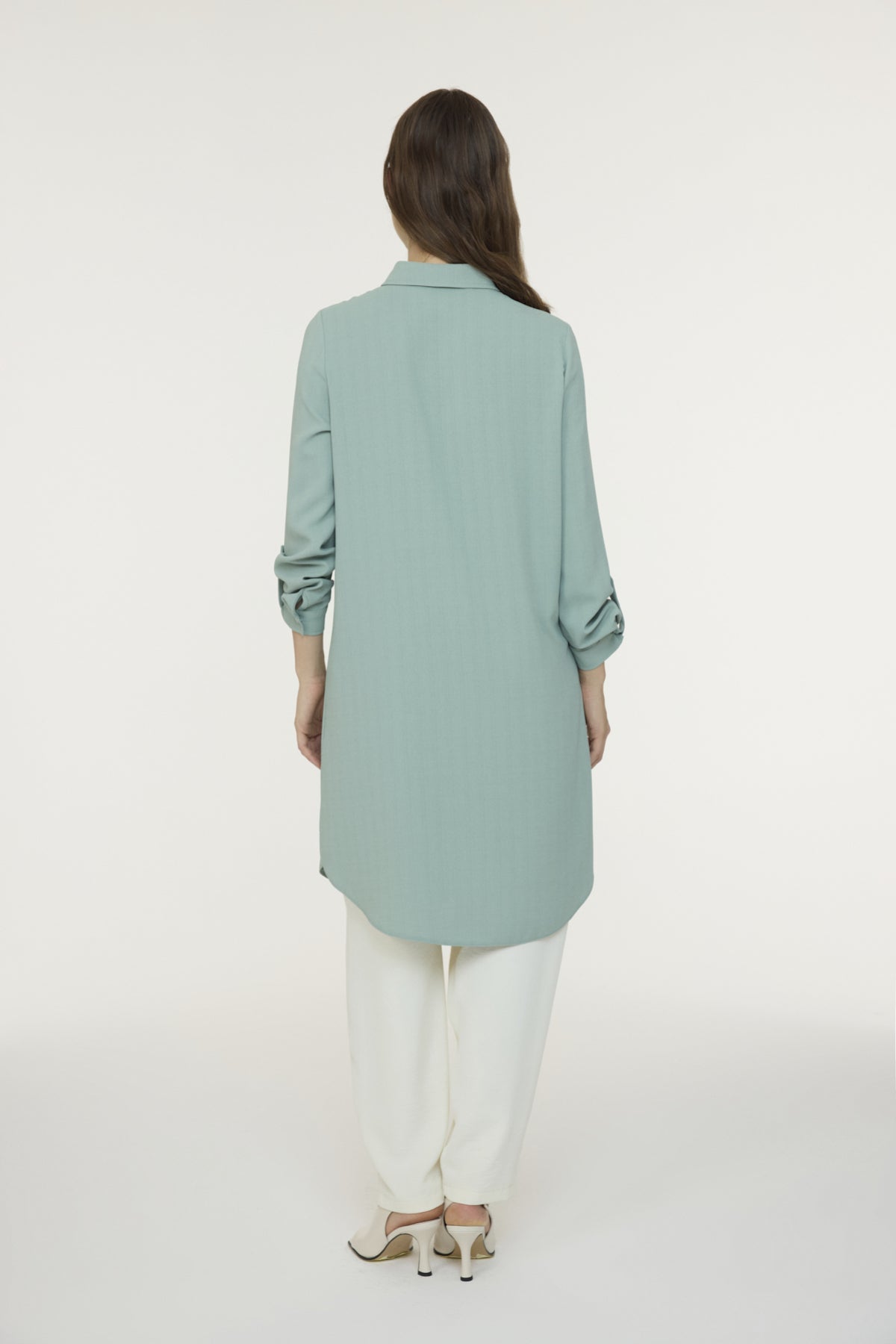 T-1654 LİYA TUNİK 38-46 Mint Tunik 1654