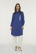 T-1654 LİYA TUNİK 38-46 Menekşe Tunik 1654