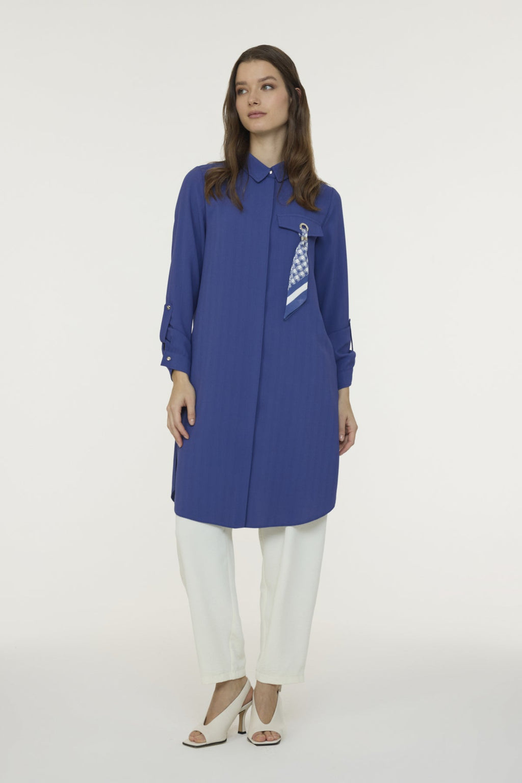 T-1654 LİYA TUNİK 38-46 Menekşe Tunik 1654