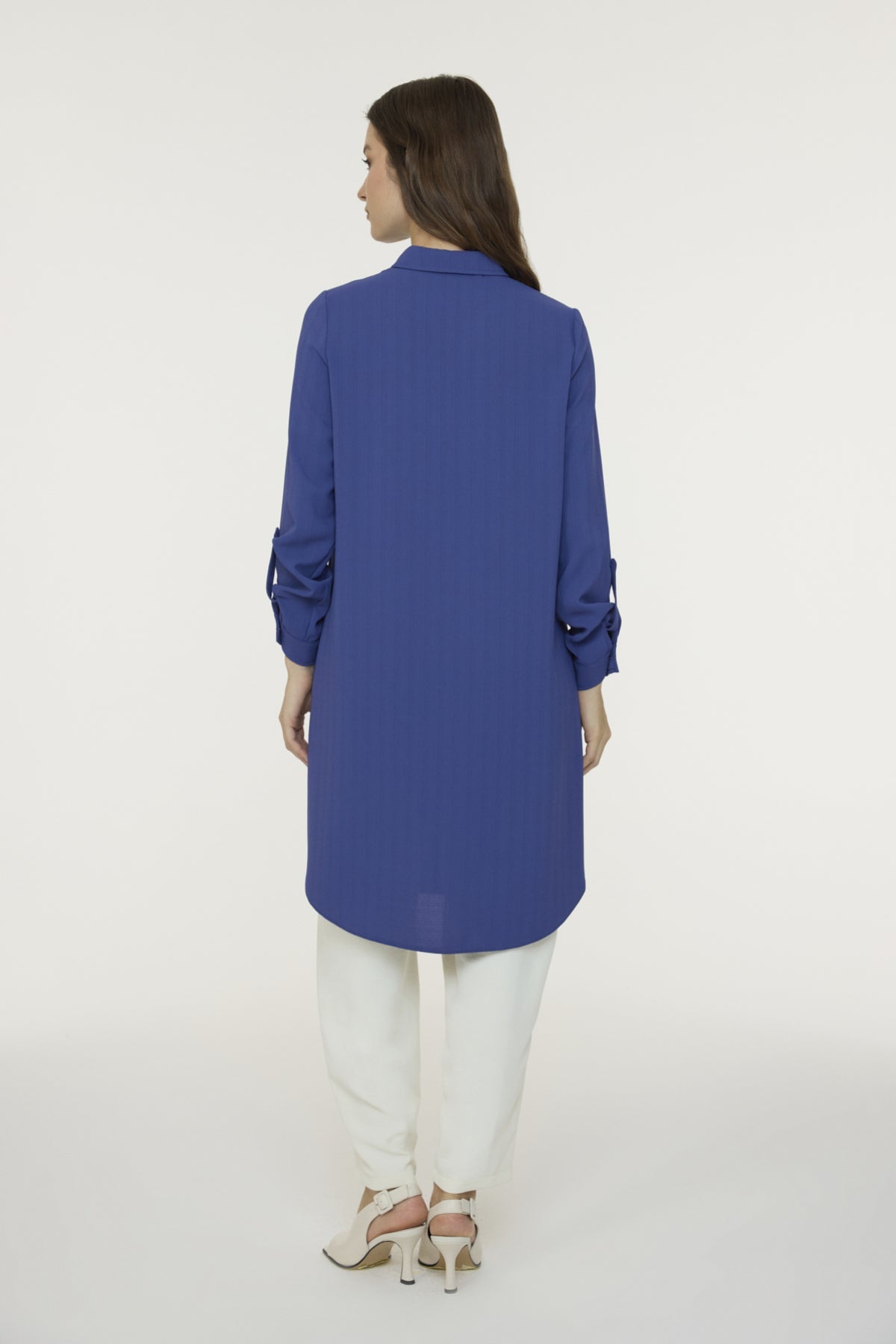 T-1654 LİYA TUNİK 38-46 Menekşe Tunik 1654