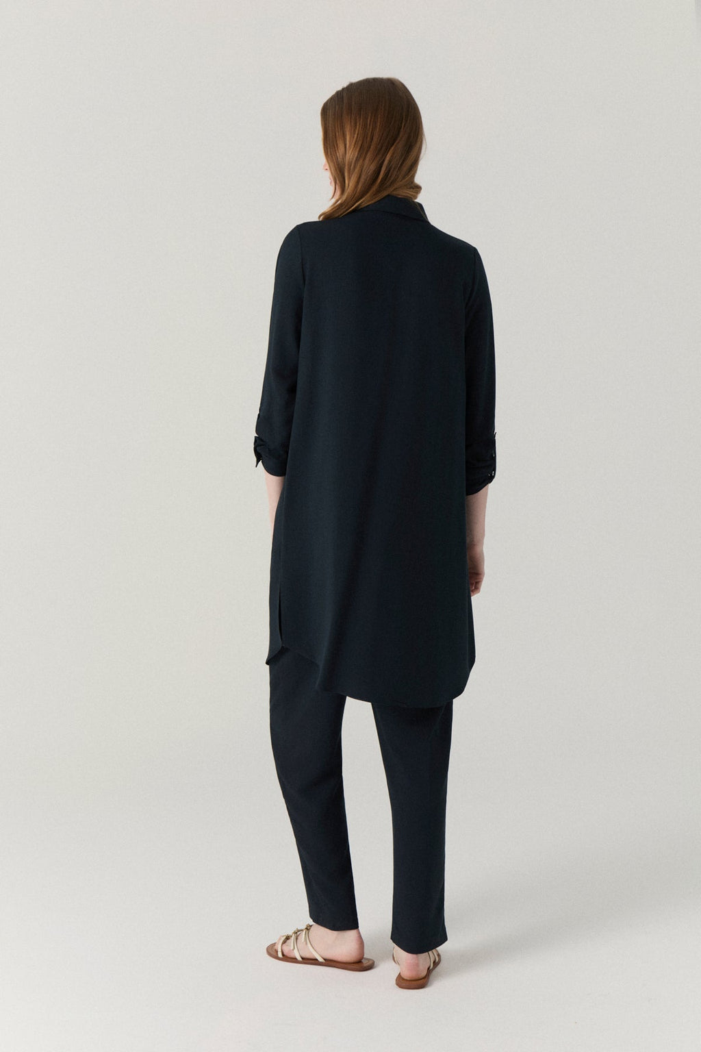 T-1654 SAREL TUNİK 38-46 Lacivert Tunik 1654