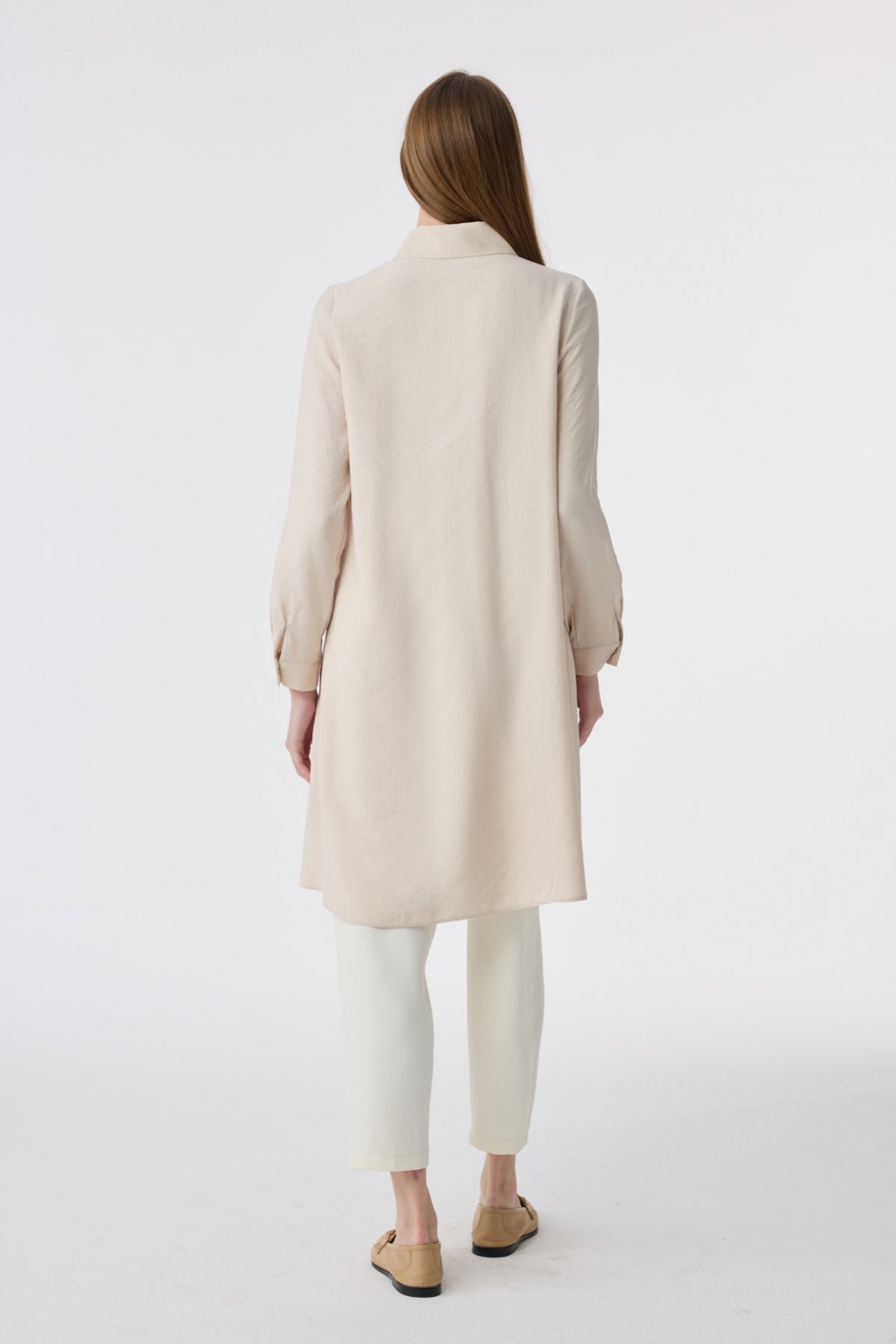 T-1657 VALEA TUNİK 38-46 Bej Tunik 1657