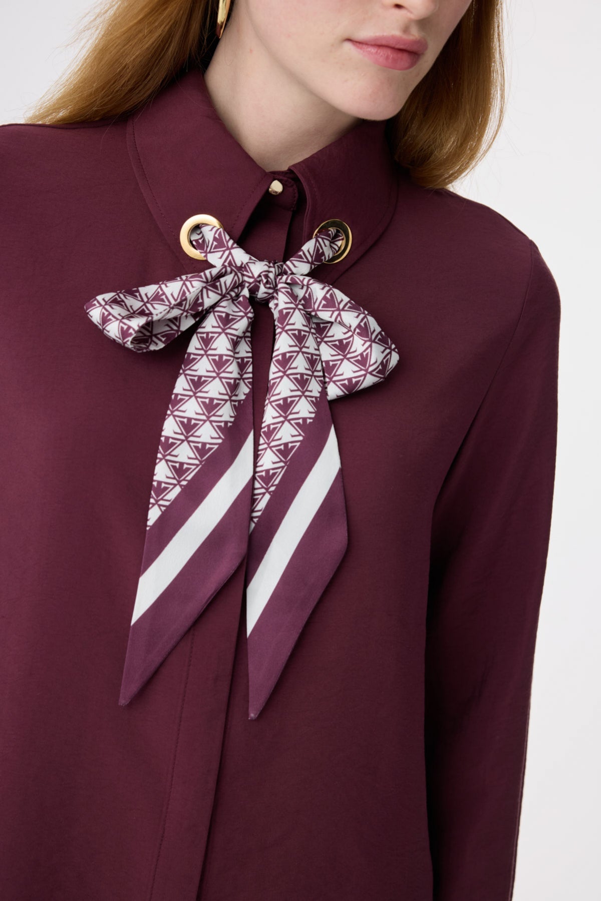 T-1657 VALEA TUNİK 38-46 Bordo Tunik 1657