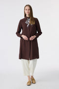 T-1657 VALEA TUNİK 38-46 Kahve Tunik 1657
