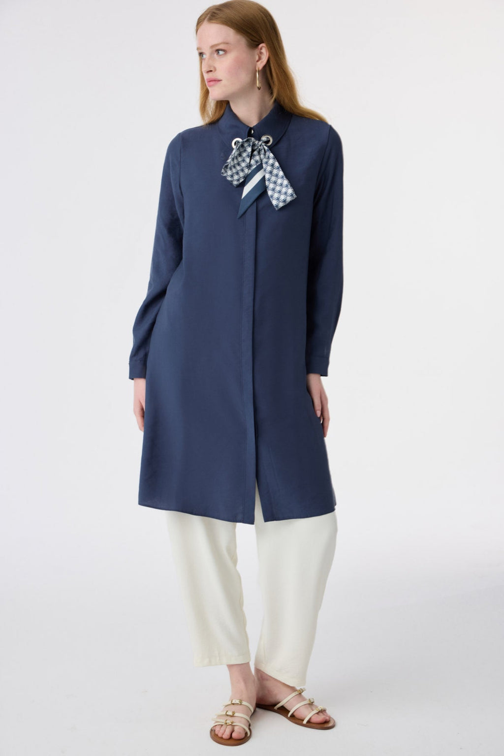 T-1657 VALEA TUNİK 38-46 Lacivert Tunik 1657