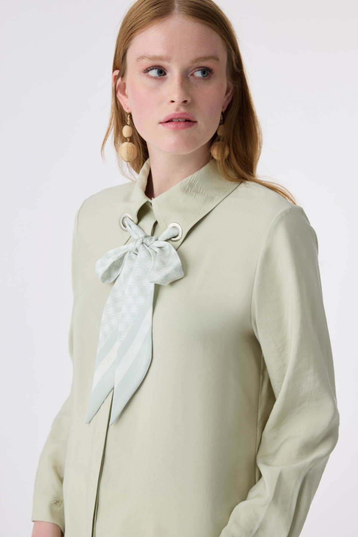 T-1657 VALEA TUNİK 38-46 Mint Tunik 1657
