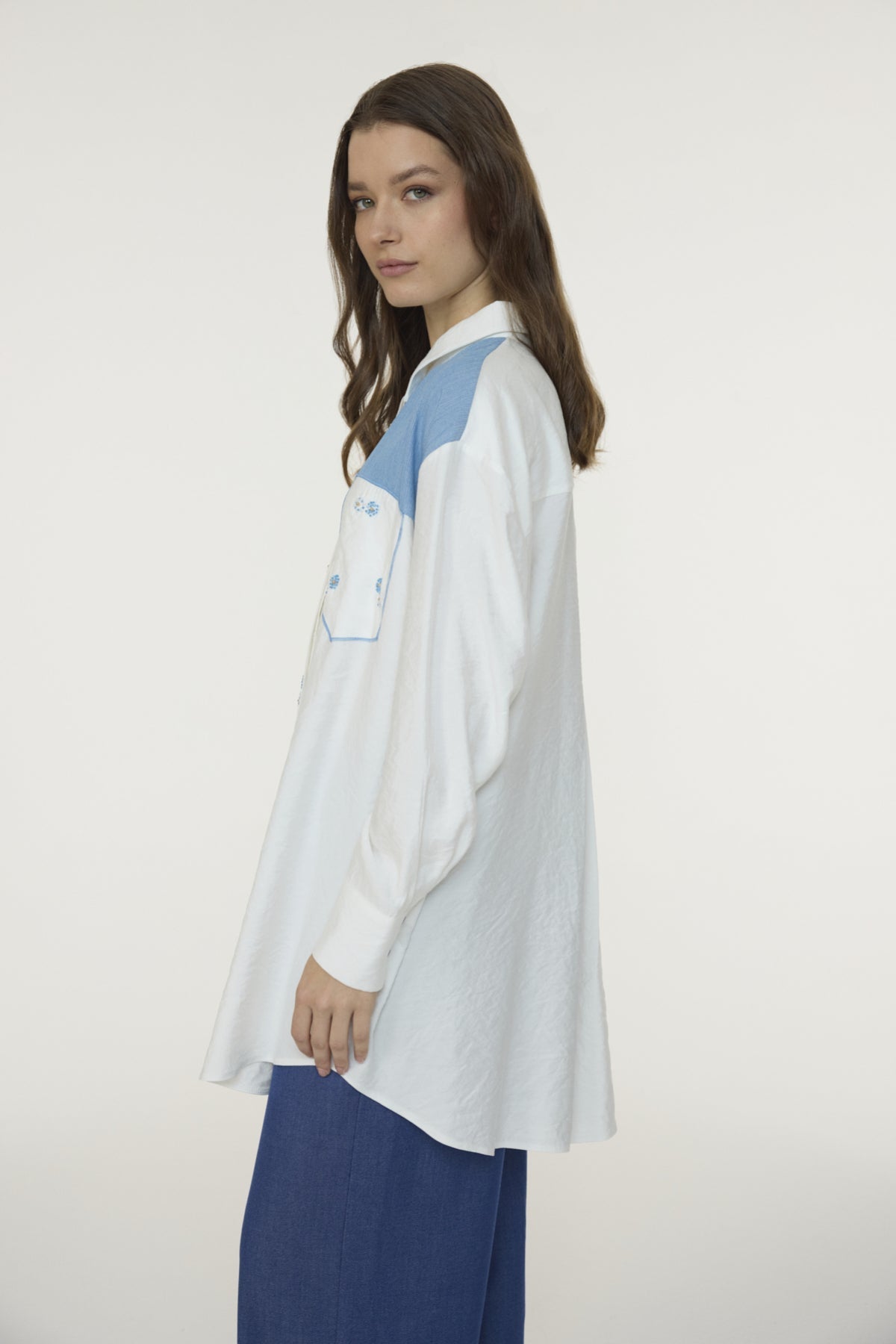 T-1660 SOLENA TUNİK 38-46 Ekru Tunik 1660