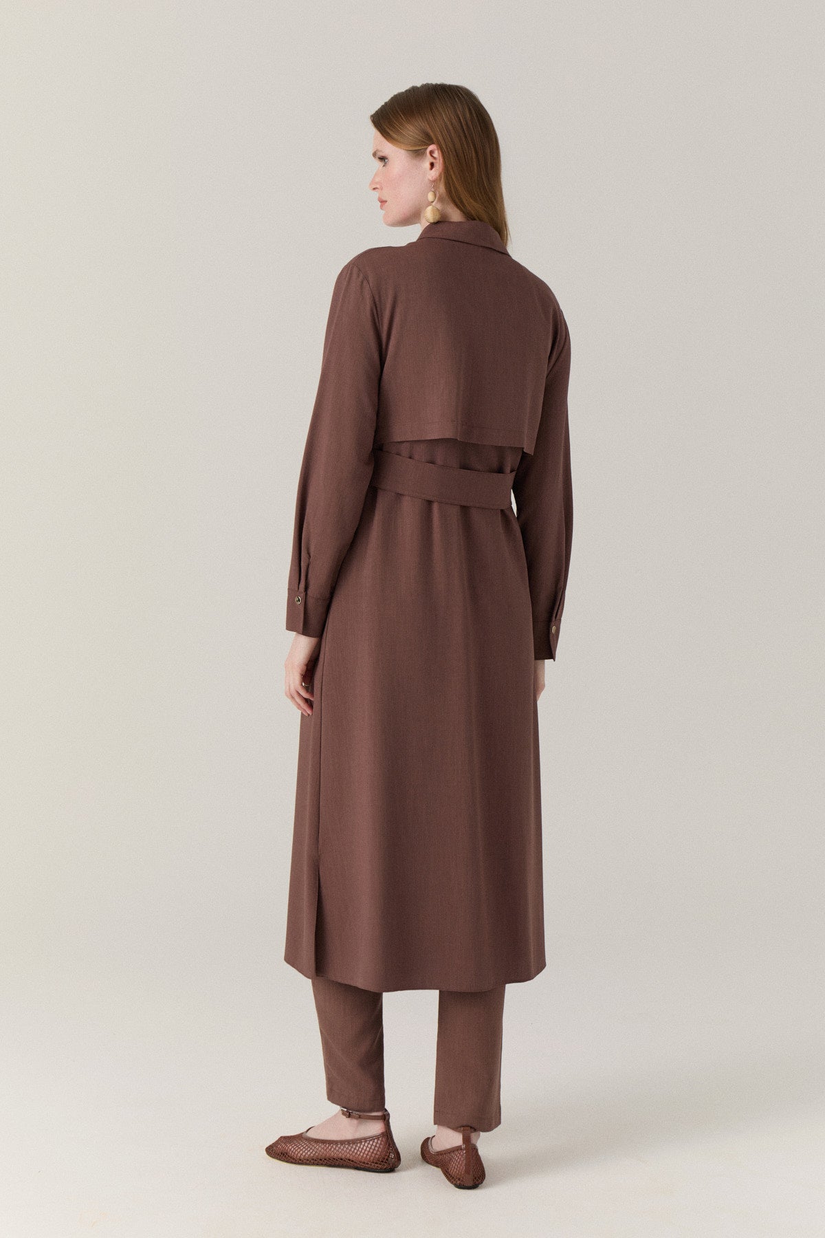 T-1667 SAREL TUNİK 38-44 Kahve Tunik 1667