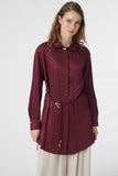 T-1670 GLAZE TUNİK 38-46 Bordo Tunik 1670