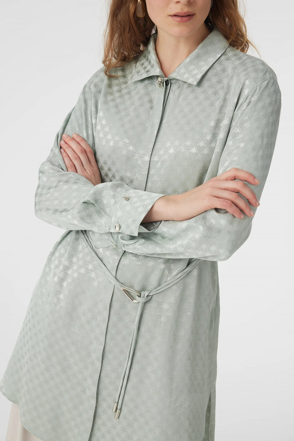 T-1670 GLAZE TUNİK 38-46 Mint Tunik 1670